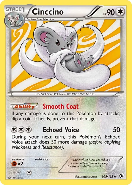 Cinccino, Pokémon card LTR 105 — Legendary Treasures set