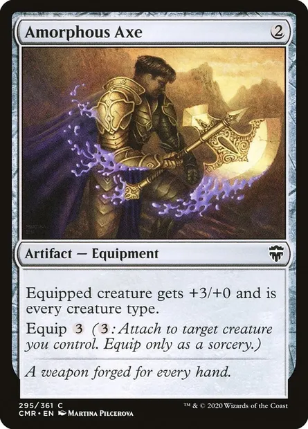 Amorphous Axe, Magic card CMR 295 — Commander Legends set