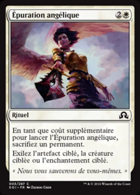 Épuration angélique, carte Magic SOI 3 — extension Ténèbres sur Innistrad