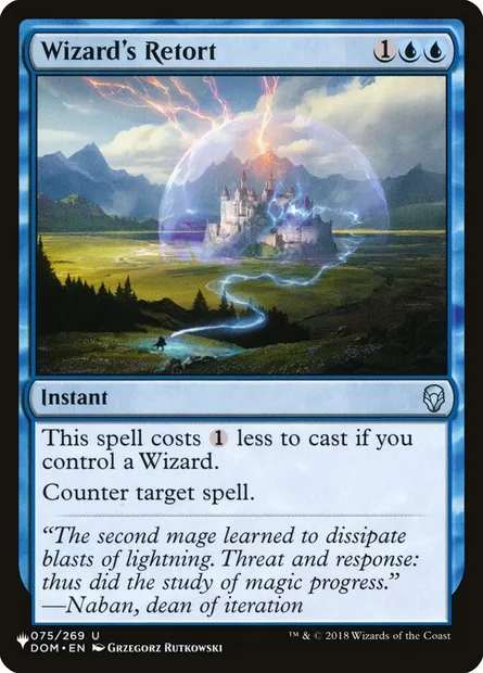 Riposte de sorcier, carte Magic PLST DOM-75 — extension The List