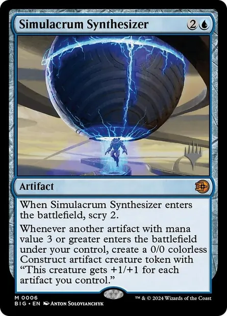 Simulacrum Synthesizer, Magic card PBIG 6p — The Big Score Promos set