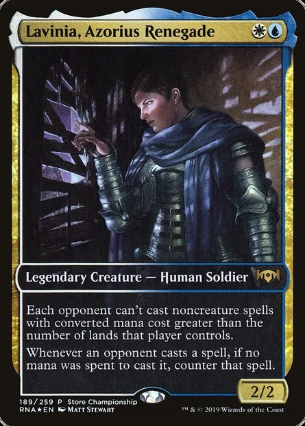 Lavinia, renégate d'Azorius, carte Magic PRNA 189 — extension Ravnica Allegiance Promos