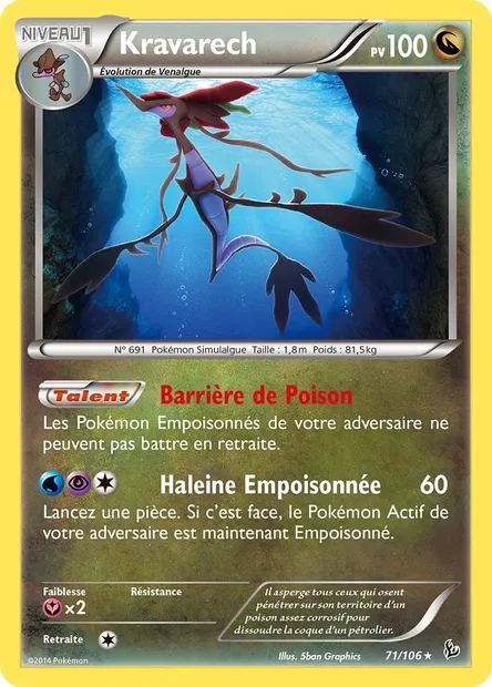 Kravarech, carte Pokémon FLF 71 — extension Étincelles