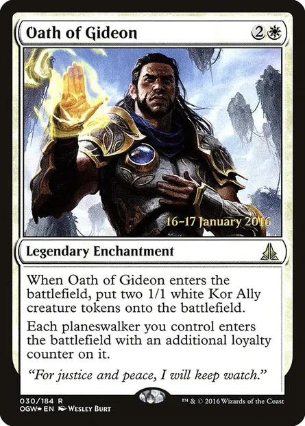 Serment de Gideon, carte Magic POGW 30s — extension Oath of the Gatewatch Promos