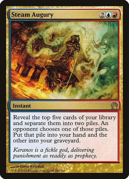 Steam Augury, Magic card THS 205 — Theros set