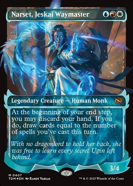 Narset, Jeskai Waymaster, Magic card TDM 407 — Tarkir: Dragonstorm set