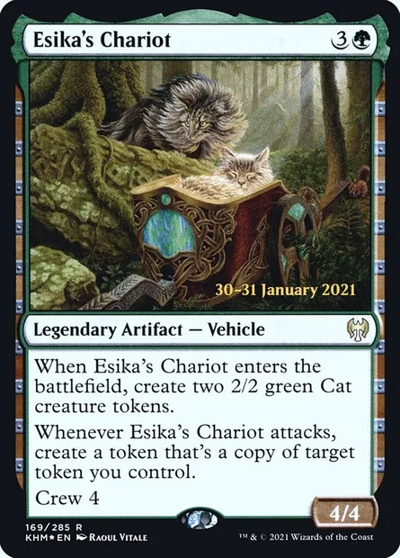 Chariot d'Esika, carte Magic PKHM 169s — extension Kaldheim Promos