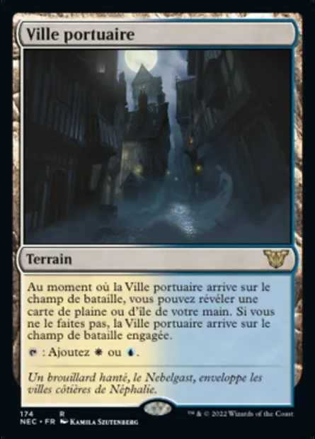 Ville portuaire, carte Magic NEC 174 — extension Neon Dynasty Commander