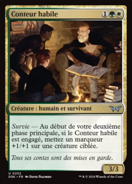Conteur habile, carte Magic DSK 232 — extension Duskmourn: House of Horror