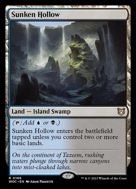Sunken Hollow, Magic card WOC 168 — Wilds of Eldraine Commander set