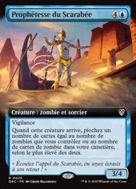 Prophétesse du Scarabée, carte Magic DRC 25 — extension Aetherdrift Commander