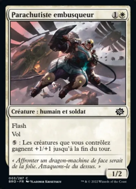 Parachutiste embusqueur, carte Magic BRO 3 — extension La Guerre Fratricide