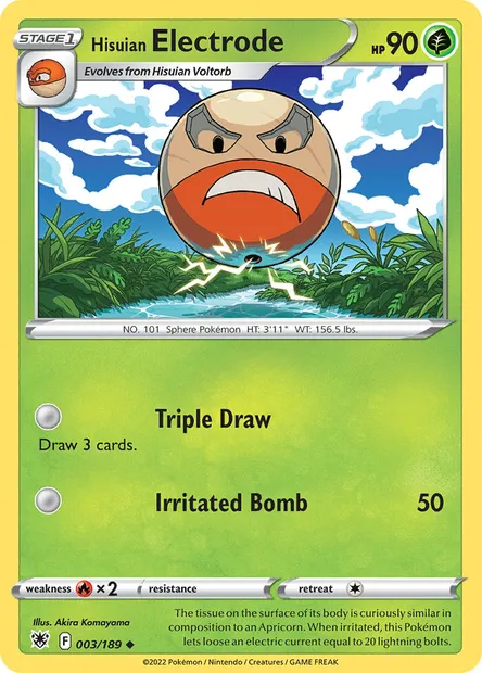 Hisuian Electrode, Pokémon card ASR 003 — Astral Radiance set