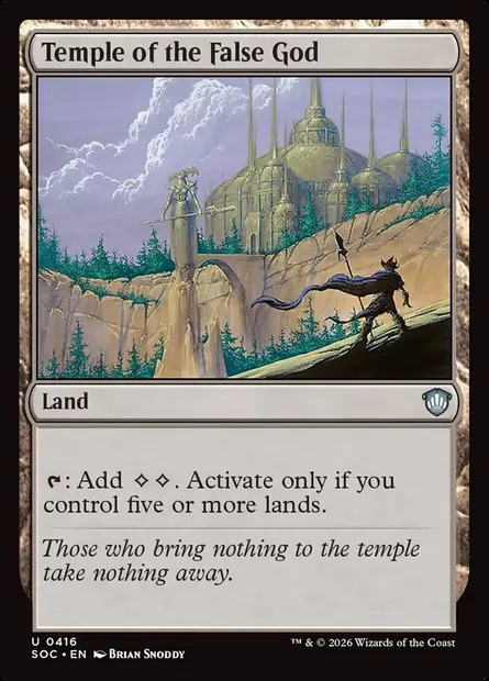 Temple de la fausse divinité, carte Magic SOC 416 — extension Secrets of Strixhaven Commander