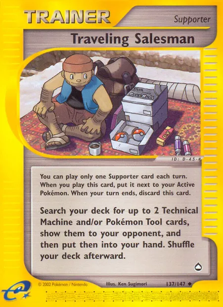 Traveling Salesman, Pokémon card AQ 137 — Aquapolis set