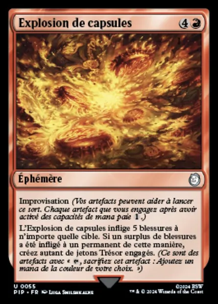 Explosion de capsules, carte Magic PIP 55 — extension Fallout