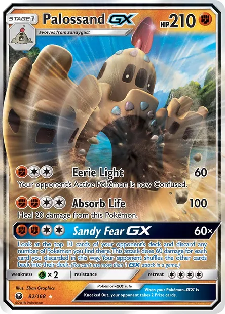 Palossand GX, Pokémon card CES 82 — Celestial Storm set