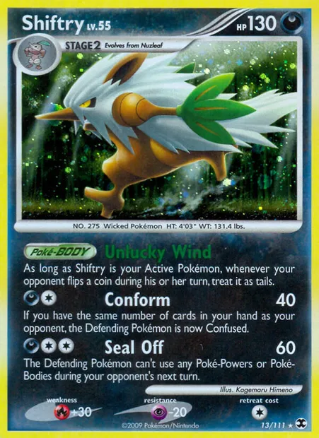 Shiftry, Pokémon card RR 13 — Rising Rivals set