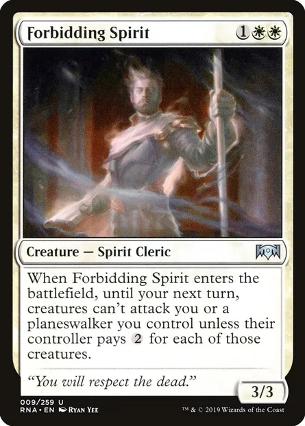 Forbidding Spirit, Magic card RNA 9 — Ravnica Allegiance set
