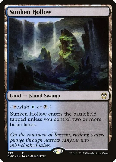 Sunken Hollow, Magic card DMC 235 — Dominaria United Commander set