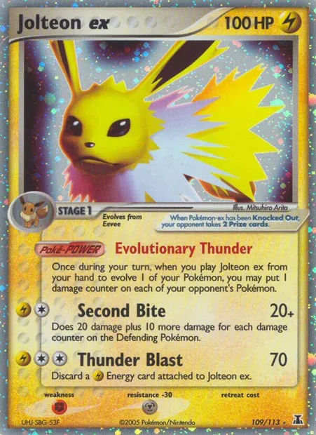 Jolteon ex, Pokémon card DS 109 — Delta Species set
