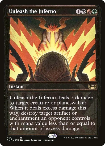 Unleash the Inferno, Magic card SNC 402 — Streets of New Capenna set