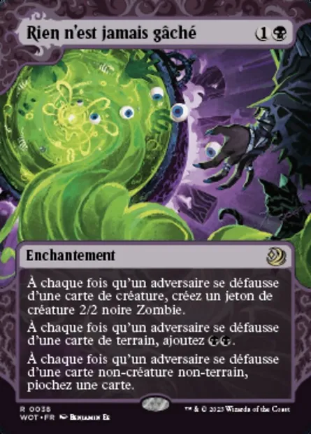 Rien n'est jamais gâché, carte Magic WOT 38 — extension Wilds of Eldraine: Enchanting Tales