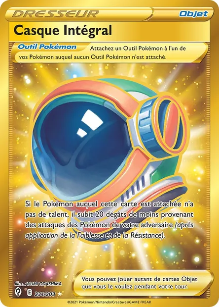 Casque Intégral, carte Pokémon EVS 231 — extension Évolution Céleste