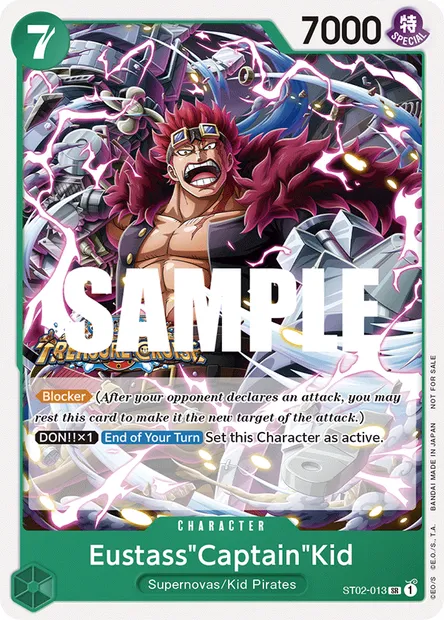 Eustass"Captain"Kid, One Piece card ST02-013 — Worst Generation set