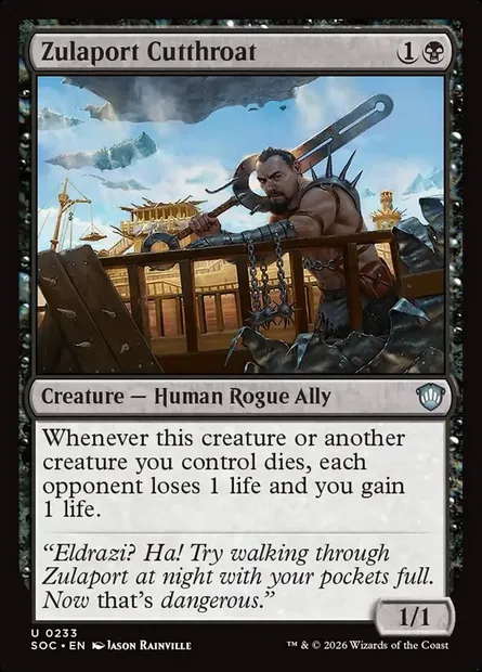Zulaport Cutthroat, Magic card SOC 233 — Secrets of Strixhaven Commander set