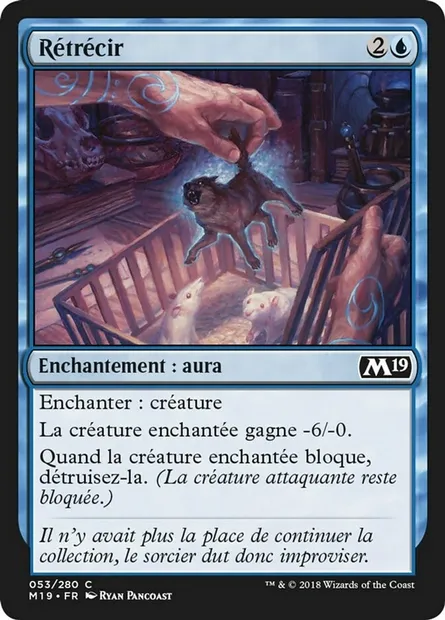 Rétrécir, carte Magic M19 53 — extension Core Set 2019