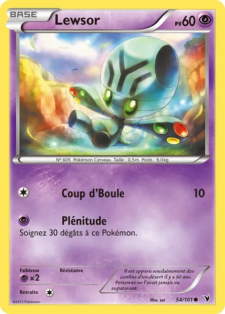 Lewsor, carte Pokémon NVI 54 — extension Nobles Victoires