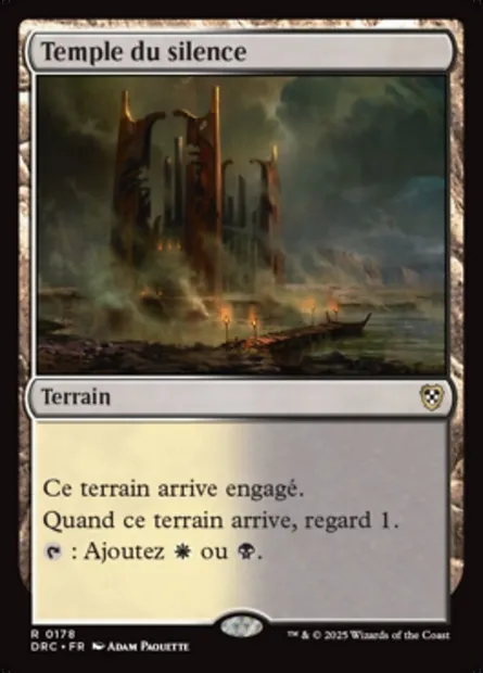 Temple du silence, carte Magic DRC 178 — extension Aetherdrift Commander