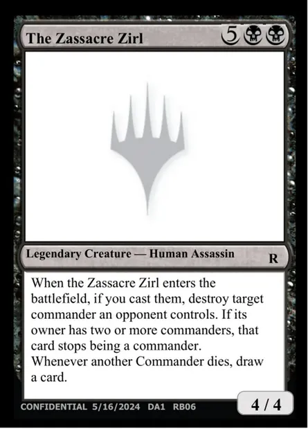 The Zassacre Zirl, Magic card UNK RB06 — Unknown Event set