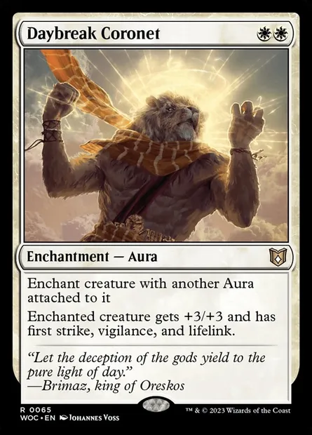 Daybreak Coronet, Magic card WOC 65 — Wilds of Eldraine Commander set