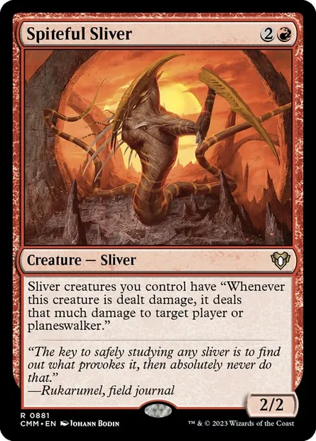 Spiteful Sliver, Magic card CMM 881 — Commander Masters set