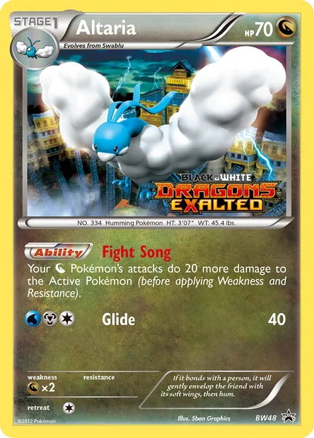 Altaria, Pokémon card BW 48 — BW Black Star Promos set