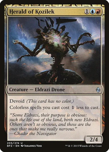 Herald of Kozilek, Magic card BFZ 205 — Battle for Zendikar set