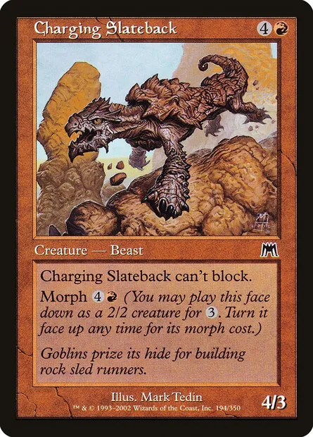 Charging Slateback, Magic card ONS 194 — Onslaught set