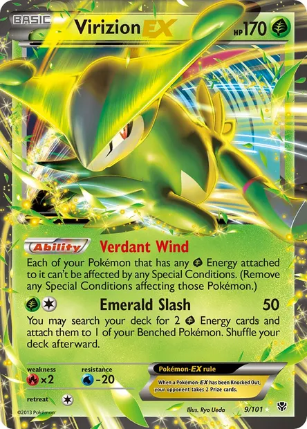 Virizion-EX, Pokémon card PLB 9 — Plasma Blast set