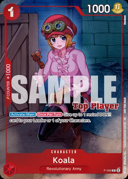 Koala, One Piece card P-069 — Promotion card set