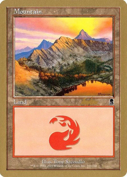 Montagne, carte Magic WC02 bk346 — extension World Championship Decks 2002