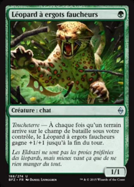 Léopard à ergots faucheurs, carte Magic BFZ 188 — extension La bataille de Zendikar