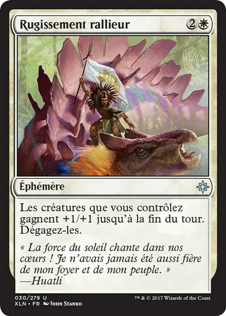 Rugissement rallieur, carte Magic XLN 30 — extension Ixalan