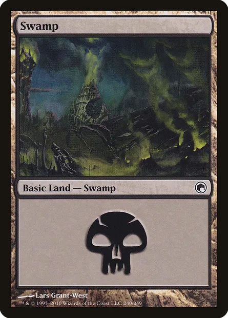 Swamp, Magic card SOM 240 — Scars of Mirrodin set