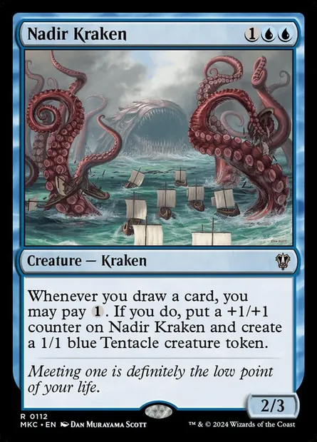 Nadir Kraken, Magic card MKC 112 — Murders at Karlov Manor Commander set