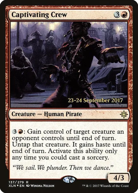 Captivating Crew, Magic card PXLN 137s — Ixalan Promos set