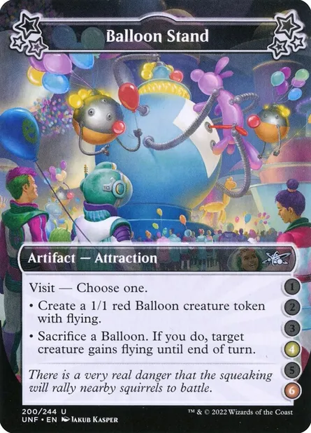 Balloon Stand, Magic card UNF 200c — Unfinity set