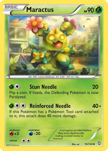Maractus, Pokémon card DRX 16 — Dragons Exalted set