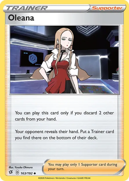 Oleana, Pokémon card RCL 163 — Rebel Clash set